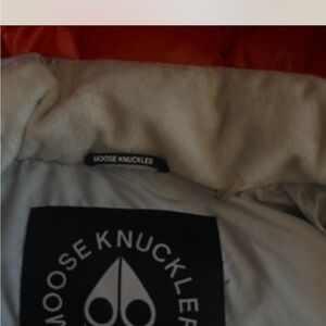 Moose Knuckles Gray and White Jacket